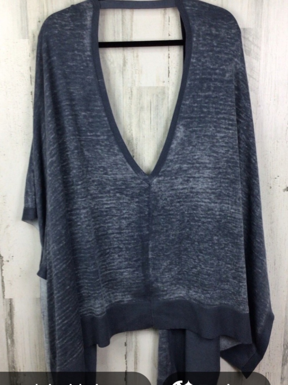 lululemon athletica Gray Draped Poncho Shrug